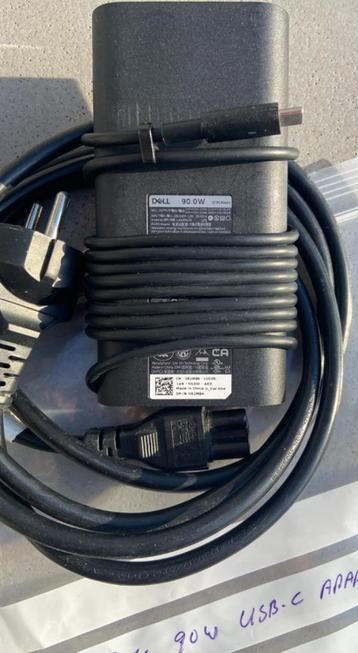Dell 90 Watt USB-C Poweradapter met voedingskabel beschikbaar voor biedingen