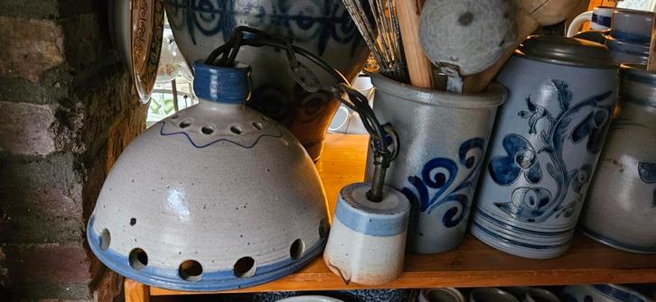 Mooie vintage hanglamp van aardewerk, Huis en Inrichting, Lampen | Hanglampen, Ophalen of Verzenden