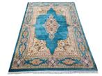 Handgeknoopt Perzisch wol Kirman tapijt light blue 175x235cm