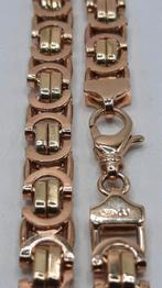 gouden platte koningsketting 14kt, Sieraden, Tassen en Uiterlijk, Kettingen, Www.bredajuwelier.nl, Nieuw, Ophalen of Verzenden