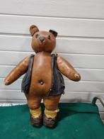 -	Beer vintage van leer groot, Verzamelen, Ophalen of Verzenden