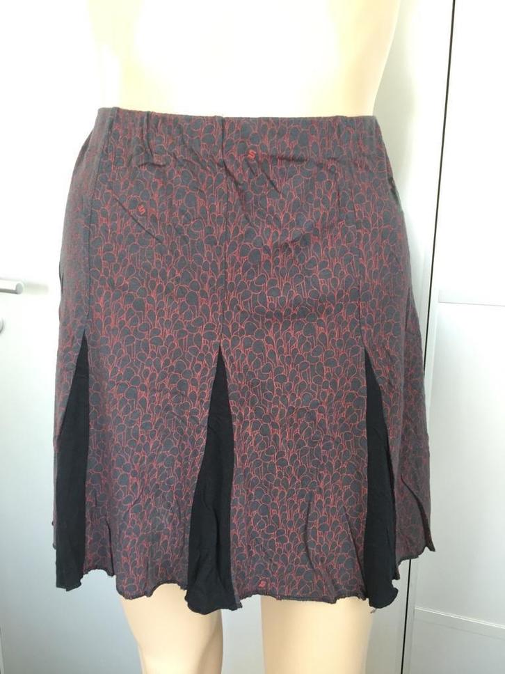 B888 SkunkFunk grijs/zwart/rood rokje rok Maat XS=34, Kleding | Dames, Rokken, Zo goed als nieuw, Maat 34 (XS) of kleiner, Rood
