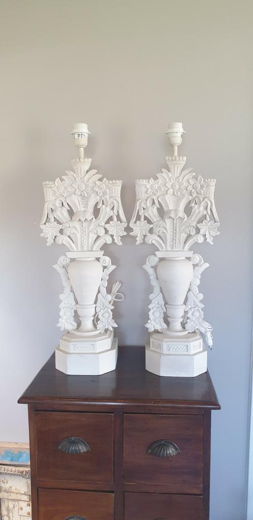 Balusterlamp,  aura peeperkorn,  h 79 cm, p.stuk, Huis en Inrichting, Lampen | Tafellampen, Nieuw, 75 cm of meer, Hout, Ophalen of Verzenden