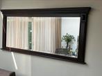 Spiegel met facetglas en eikenhouten lijst, Ophalen, Zo goed als nieuw, Rechthoekig, 125 cm of meer