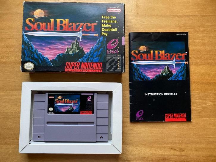 Soul blazer snes usa, Spelcomputers en Games, Games | Nintendo Super NES, Zo goed als nieuw, Avontuur en Actie, 1 speler, Vanaf 3 jaar