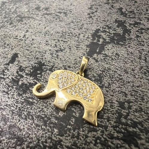 14k gouden olifant hanger, Sieraden, Tassen en Uiterlijk, Kettinghangers, Nieuw, Goud, Ophalen of Verzenden