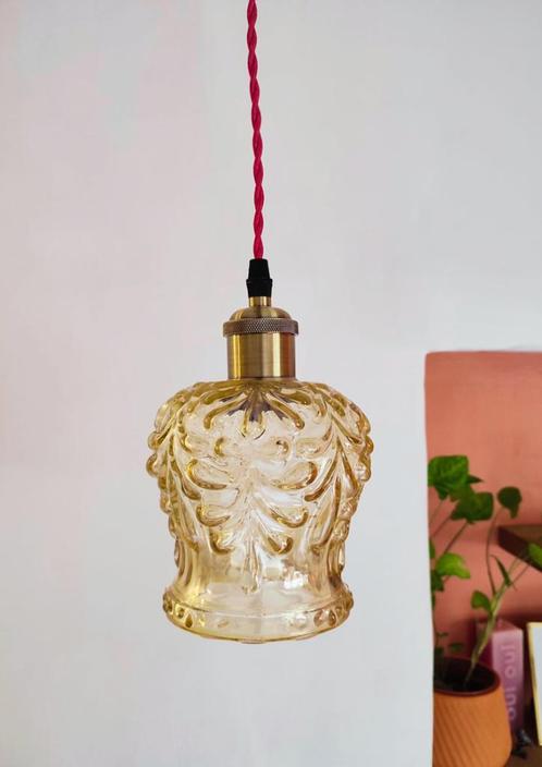 Hanglamp - Fleur de vie, Huis en Inrichting, Lampen | Hanglampen, Zo goed als nieuw, Minder dan 50 cm, Glas, Verzenden