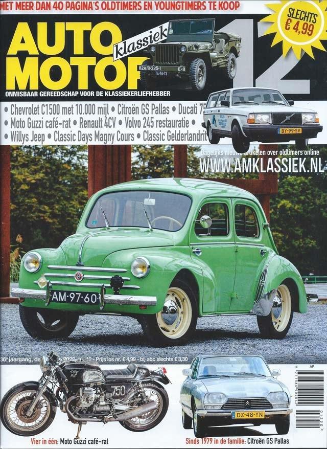 AMK 12 2020 : Citroen GS Pallas - Renault 4CV - Volvo 245, Boeken, Auto's | Folders en Tijdschriften, Gelezen, Algemeen, Ophalen of Verzenden