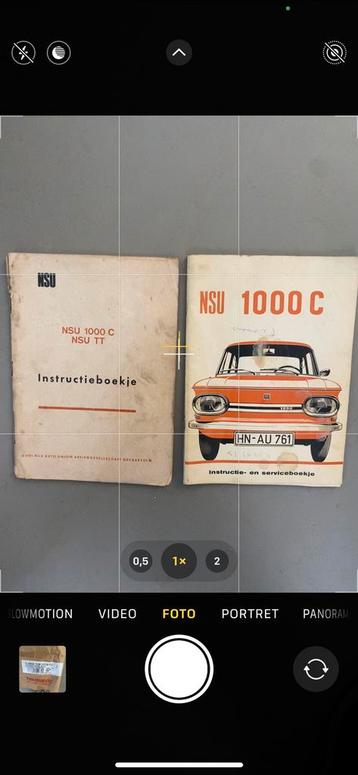 NSU 1000 instructieboekje en serviceboekje