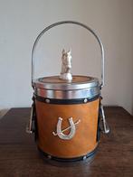 Oude ijsemmer, decoratie met paardenhoofd., Antiek en Kunst, Ophalen of Verzenden