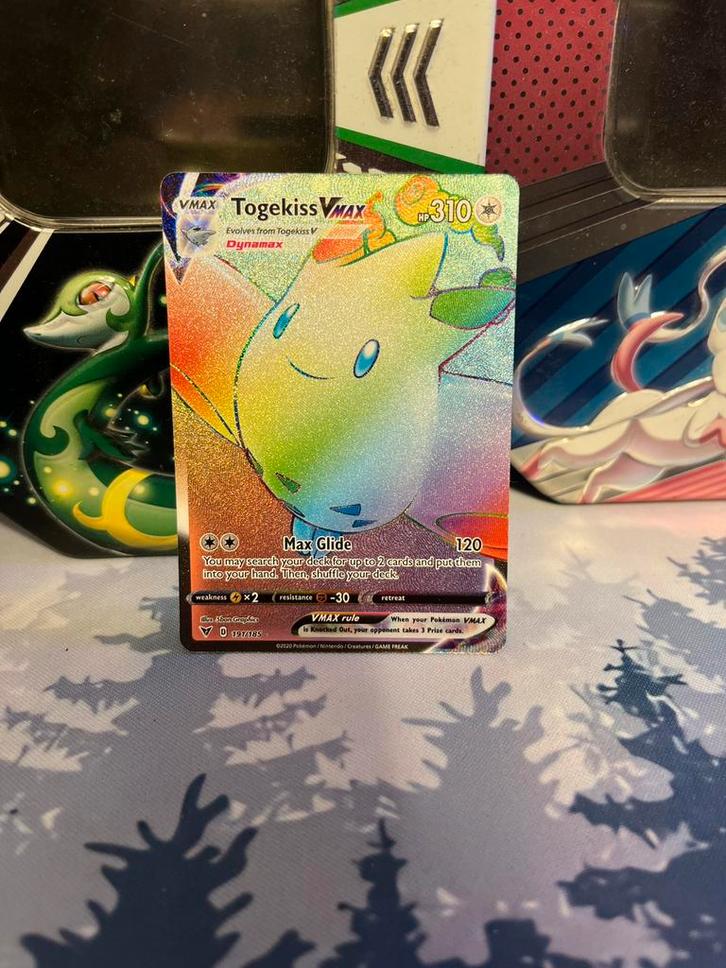 Togekiss VMax (191/185), Hobby en Vrije tijd, Verzamelkaartspellen | Pokémon, Zo goed als nieuw, Losse kaart, Ophalen of Verzenden