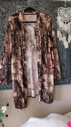Fabrique en France Vest - Maat 48 - Travelstof Print, Fabrique en France, Bruin, Maat 46/48 (XL) of groter, Nieuw