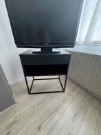 Ikea VIKHAMMER Nachtkastje, zwart, 60x39 cm, Ophalen, 1 of 2 laden, 50 tot 100 cm, Zo goed als nieuw