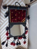 Handgemaakte Wandspiegel met Tapijt, Huis en Inrichting, Woonaccessoires | Spiegels, Minder dan 50 cm, Ophalen of Verzenden, Zo goed als nieuw