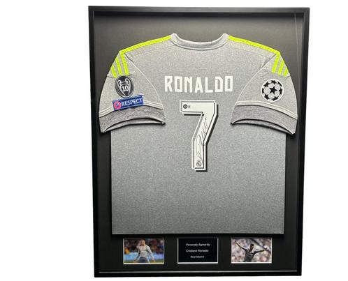 Cristiano Ronaldo Real Madrid 15/16 ingelijst uit shirt, Verzamelen, Sportartikelen en Voetbal, Nieuw, Shirt, Buitenlandse clubs