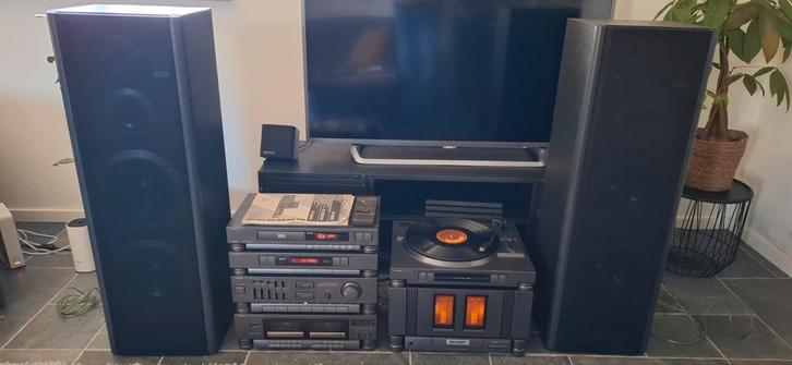 Sharp System 8000 CDH(GY) compleet incl. AB/Manual, Audio, Tv en Foto, Stereo-sets, Cassettedeck, Speakers, Sharp, Ophalen of Verzenden