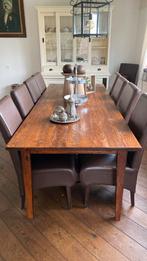 Massiefe houten tafel, Huis en Inrichting, Complete eetkamers, Zo goed als nieuw, Ophalen