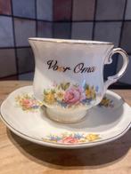 London Collection,Bone China,kop en schotel “Voor Oma”, Antiek en Kunst, Antiek | Servies los, Ophalen of Verzenden