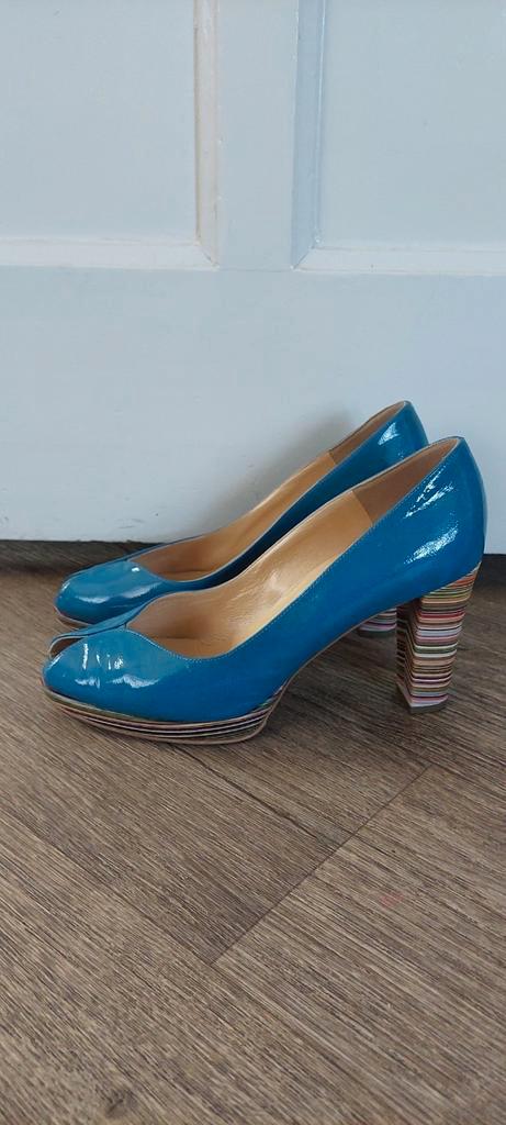 Pump maat 40,5 41 Peter Kaiser gave vintage hakken, Kleding | Dames, Schoenen, Zo goed als nieuw, Pumps, Blauw, Verzenden