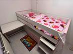 Halfhoogslaper met uitschuifbaar bureau (meisjes), Kinderen en Baby's, Kinderkamer | Stapelbedden en Hoogslapers, Ophalen, Zo goed als nieuw