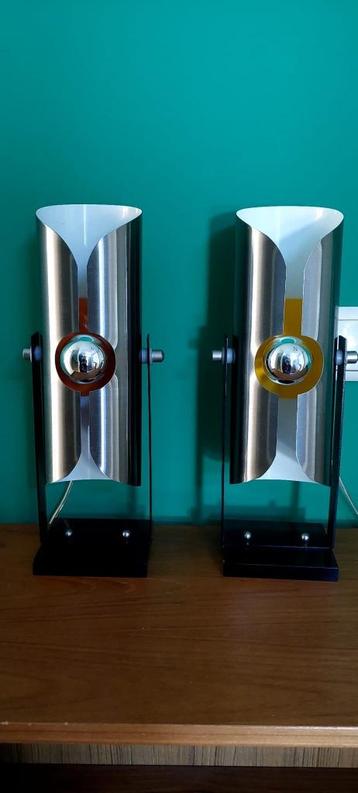 Set 2 stuks Polam design space age lamp lampen retro vintage beschikbaar voor biedingen