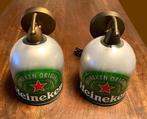 Te koop 2 Heineken wand lampen met dimmer, Ophalen of Verzenden, Zo goed als nieuw