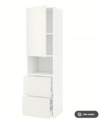 METOD Hoge keukenkast, Ophalen, 200 cm of meer, Wit, 50 tot 100 cm