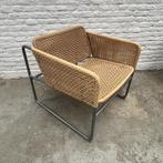Rotan fauteuil designer, Huis en Inrichting, Stoelen, Ophalen, Bruin, Riet of Rotan, Zo goed als nieuw