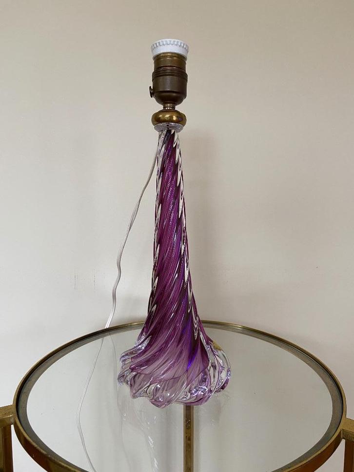 Val Saint Lambert lamp, Huis en Inrichting, Lampen | Tafellampen, Zo goed als nieuw, Minder dan 50 cm, Ophalen of Verzenden