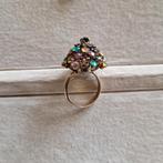 Bijzondere gouden Vintage ring in cocktail stijl, Sieraden, Tassen en Uiterlijk, Ringen, Ophalen of Verzenden, Zo goed als nieuw