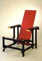 Gerrit Rietveld -Rood-Blauwe stoel -Stedelijk Museum.-, Verzenden, 1980 tot heden, Ongelopen, Ambachten of Beroep