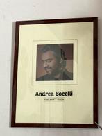 Unieke fotokader van Andrea Bocelli!, Verzamelen, Muziek, Artiesten en Beroemdheden, Nieuw, Poster, Artwork of Schilderij, Ophalen