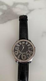 Guess dameshorloge zwart met steentjes / diamantjes dames, Sieraden, Tassen en Uiterlijk, Horloges | Heren, Ophalen of Verzenden