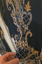 Prachtige marokkaanse jurk te koop, Ophalen of Verzenden, Zo goed als nieuw, Blauw, Onder de knie