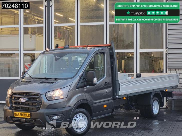Ford Transit 165pk Open laadbak Dubbellucht Pritsche Trekhaa, Auto's, Bestelauto's, Bedrijf, Te koop, Achteruitrijcamera, Airconditioning