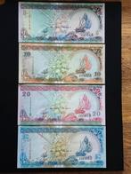 Maldives 5 to 50 rufiyaa 1998-2000 UNC, Ophalen of Verzenden, Centraal-Azië