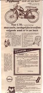 "Typhoon" Bromfiets - Advertentie uit Tijdschrift 1956, Ophalen of Verzenden, Gebruikt