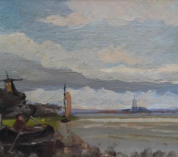 Hollands landschap bij het IJsselmeer beschikbaar voor biedingen