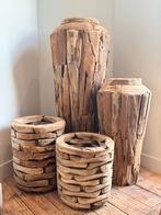 Teak vazen, Ophalen, Overige materialen, Overige kleuren, 50 tot 75 cm