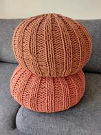 2x Gebreide poef, Ophalen, Overige materialen, Minder dan 50 cm, Gebruikt