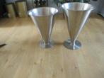 Roestvrijstalen bloempotten voor binnen of buiten, Tuin en Terras, Ophalen, 40 cm of meer, Rond, Zo goed als nieuw