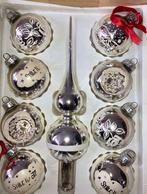 Oude kerstbal deukbal en piek in doos nr 81, Diversen, Kerst, Ophalen of Verzenden, Gebruikt