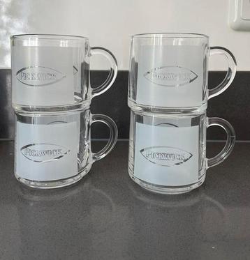 4x NIEUWE stapelbare Pickwick theeglazen - Douwe Egberts beschikbaar voor biedingen