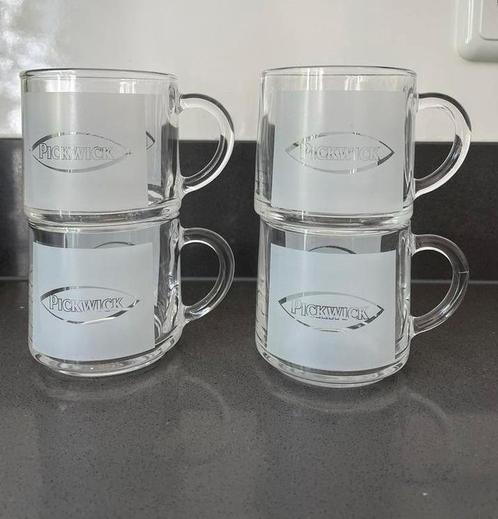 4x NIEUWE stapelbare Pickwick theeglazen - Douwe Egberts, Huis en Inrichting, Keuken | Servies, Zo goed als nieuw, Glas of Glazen