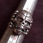 Skull Ring Onedel, Sieraden, Tassen en Uiterlijk, Ringen, Gebruikt, Verzenden, 17 tot 18, Dame