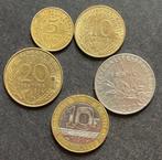 Frankrijk 5 verschillende munten franc, Ophalen of Verzenden, Frankrijk