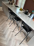 Barkrukken hout inklapbaar, Huis en Inrichting, Tafels | Eettafels, Ophalen, Gebruikt, Rechthoekig, 50 tot 100 cm