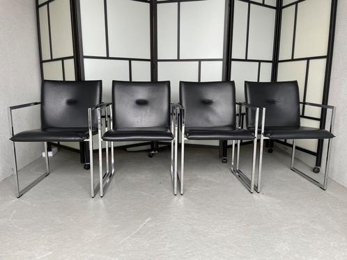 4 Arco Frame XL eetkamerstoelen, Huis en Inrichting, Stoelen, Gebruikt, Vier, Zwart, Ophalen of Verzenden