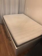 Ikea Brimnes bed met opberglades, Huis en Inrichting, Slaapkamer | Bedden, Ophalen, Gebruikt, Wit, Tweepersoons
