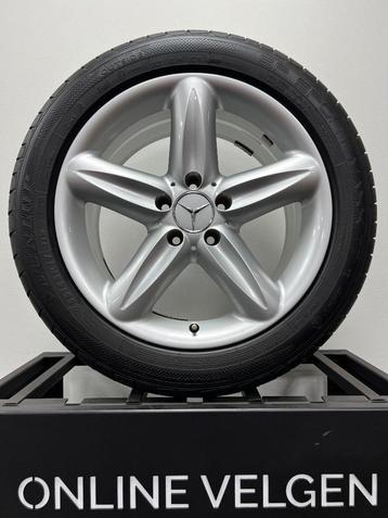 Set 17 inch Originele Mercedes SL R230 velgen + Zomerbanden 